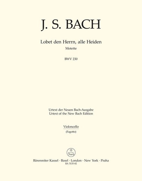 Bach: Lobet den Herrn, alle Heiden, BWV 230