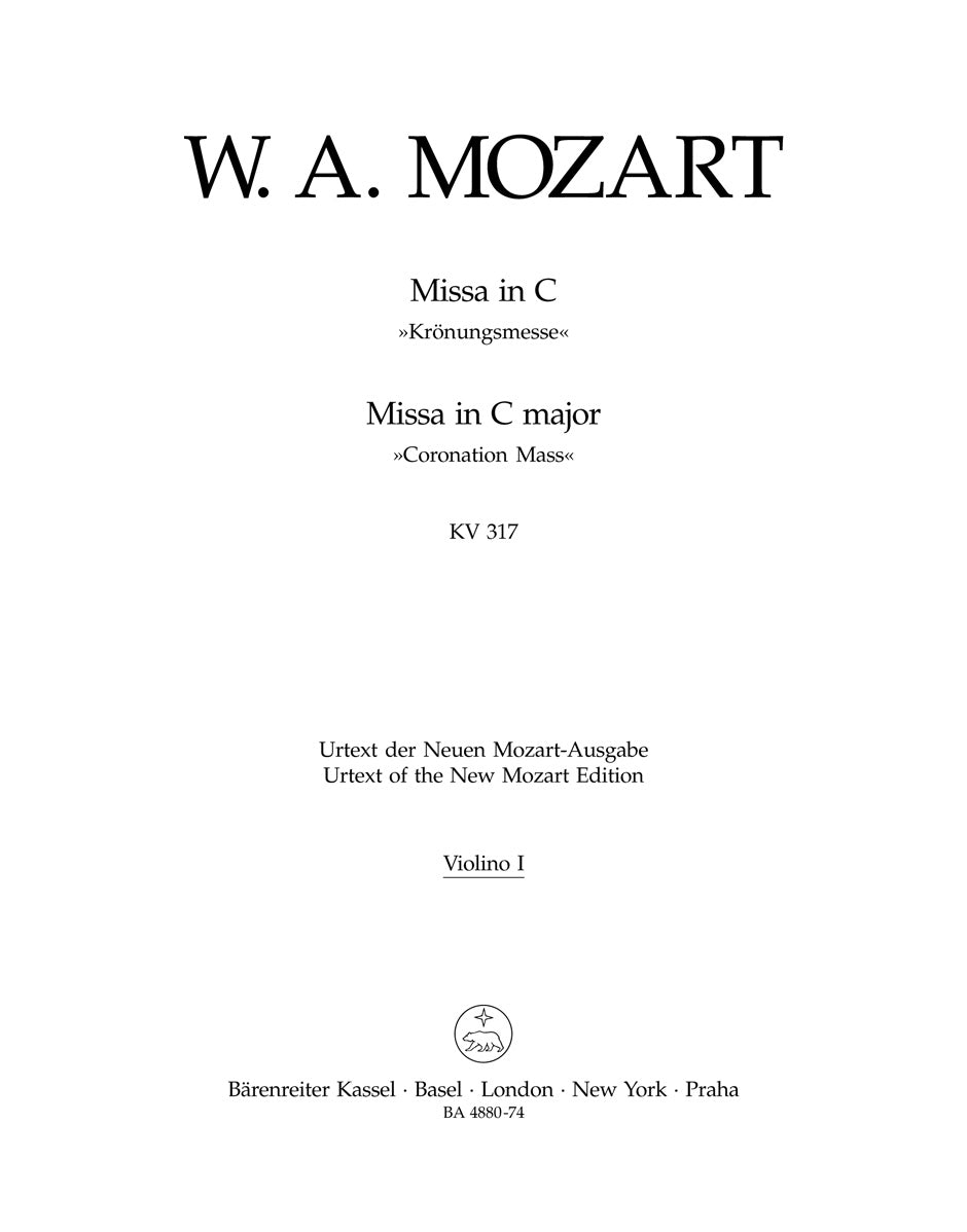 Mozart: Missa in C Major, K. 317 ("Coronation Mass")