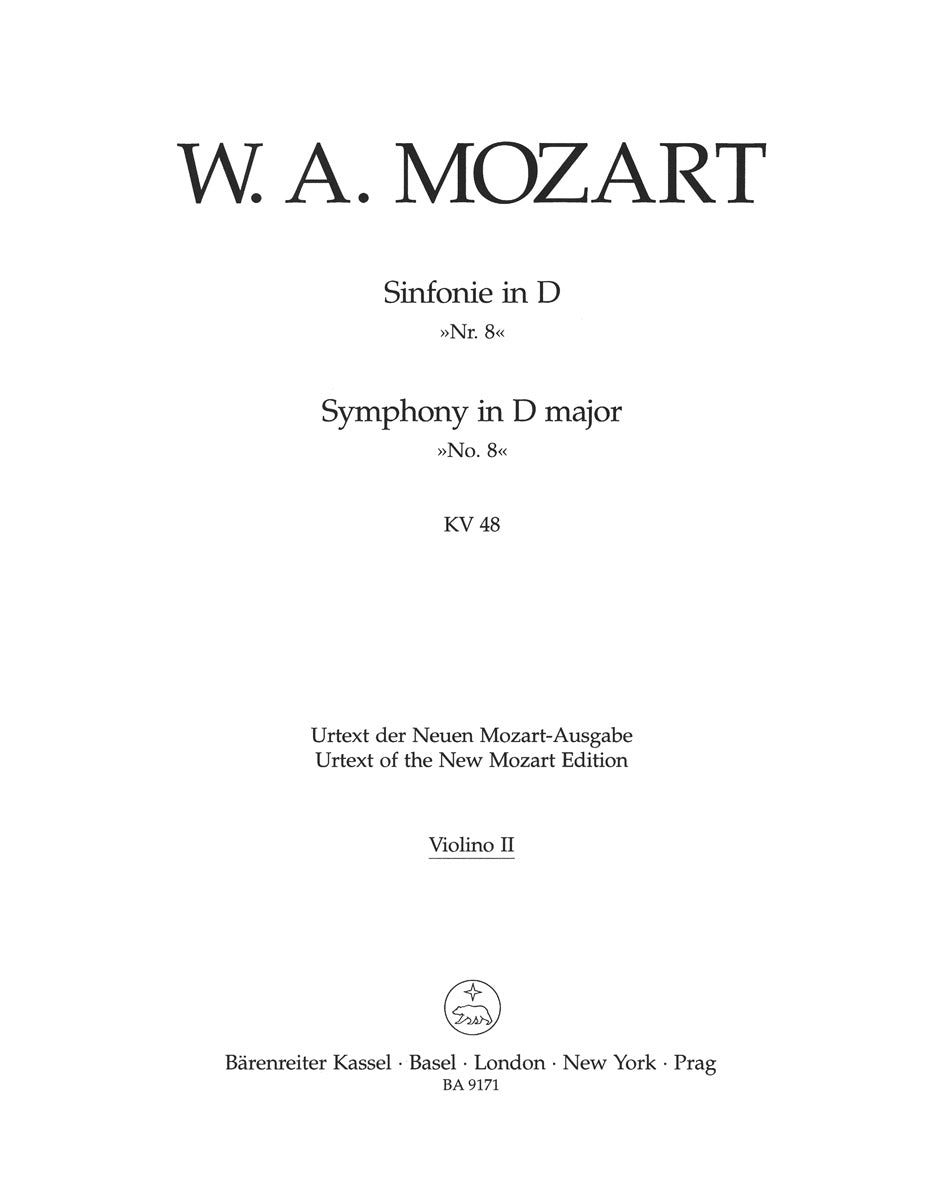 Mozart: Symphony No. 8 in D Major, K. 48