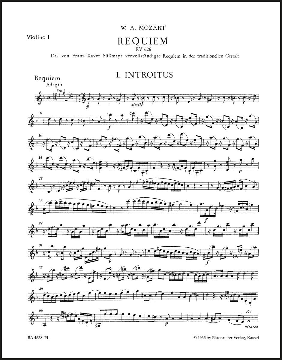 Mozart: Requiem, K. 626 (completed by Süssmayr)