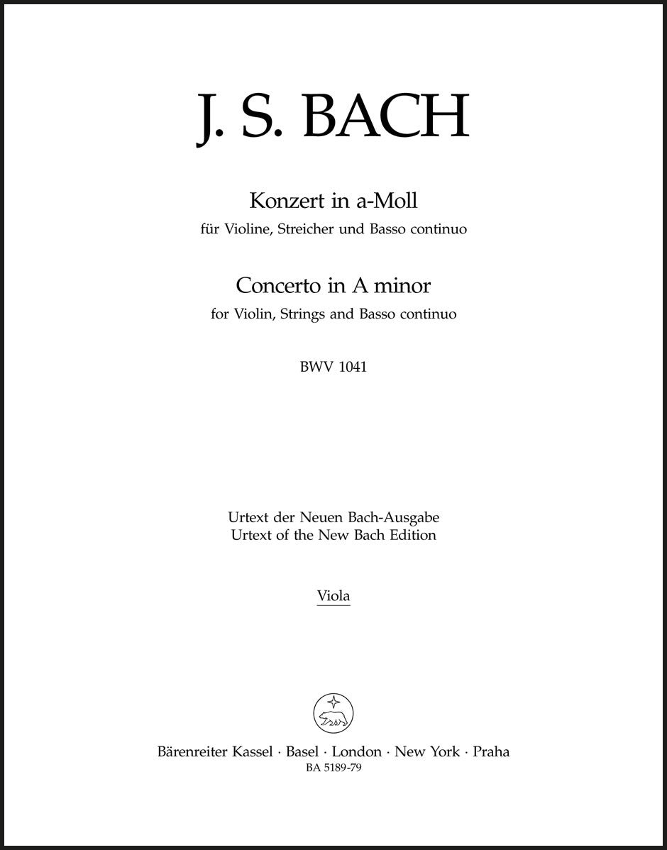 Bach: Violin Concerto in A Minor, BWV 1041