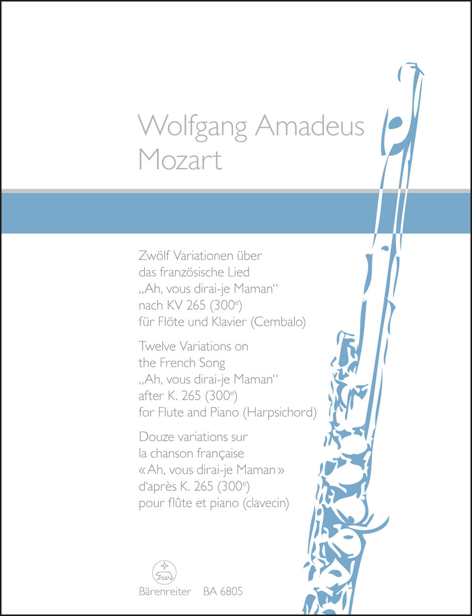 Mozart: 12 Variations on "Ah, vous dirai-je Maman", K. 265 (300e) - arr. for Flute