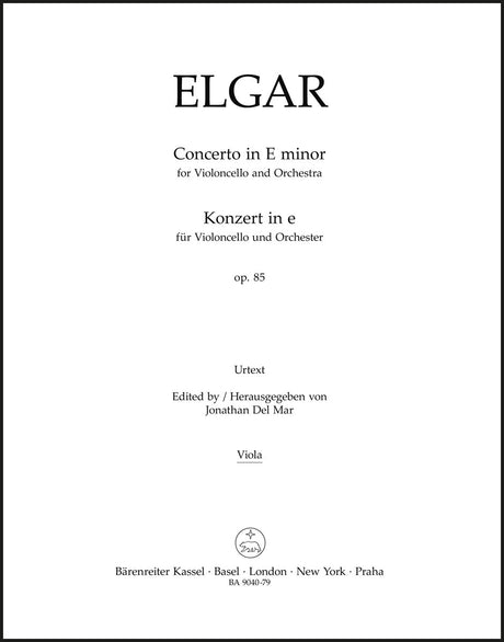 Elgar: Cello Concerto in E Minor, Op. 85