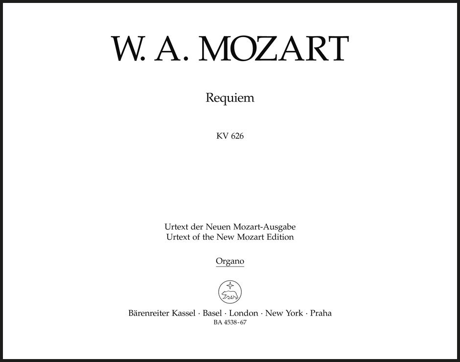 Mozart: Requiem, K. 626 (completed by Süssmayr)