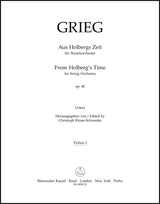 Grieg: From Holberg's Time, Op. 40 (Version for String Orchestra)