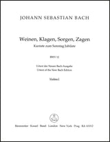 Bach: Weinen, Klagen, Sorgen, Zagen, BWV 12