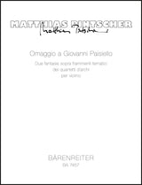 Pintscher: Omaggio a Giovanni Paisiello