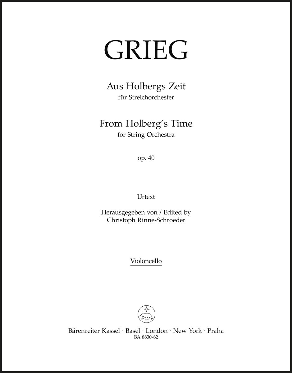 Grieg: From Holberg's Time, Op. 40 (Version for String Orchestra)