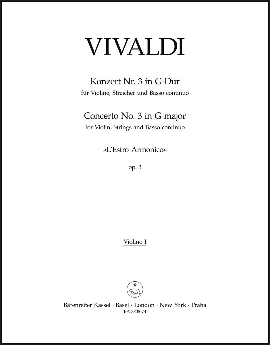 Vivaldi: Violin Concerto No. 3, RV 310