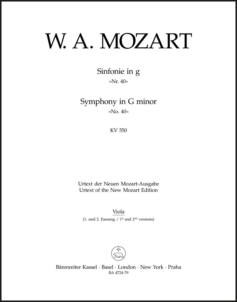 Mozart: Symphony No. 40 in G Minor, K. 550