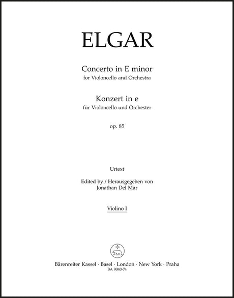 Elgar: Cello Concerto in E Minor, Op. 85