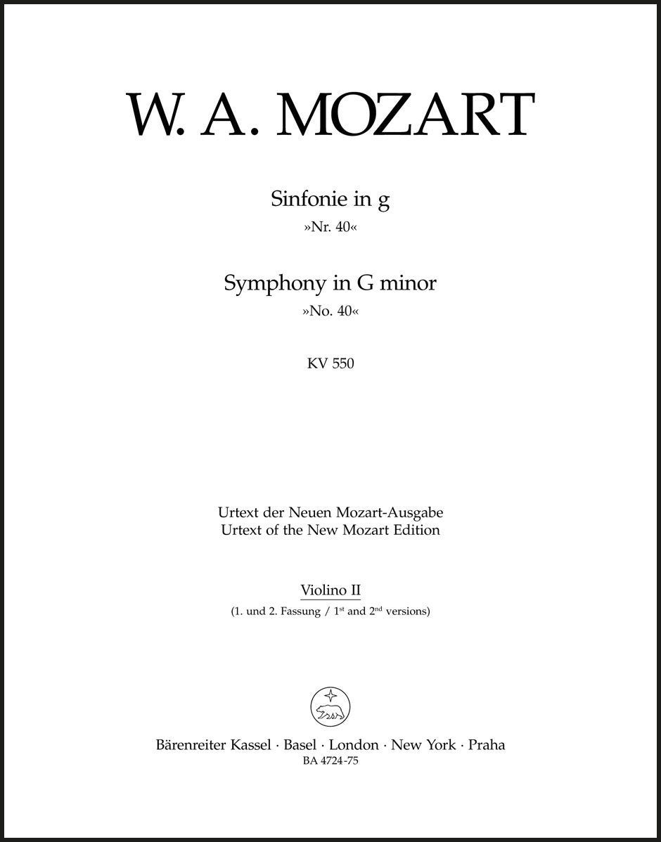 Mozart: Symphony No. 40 in G Minor, K. 550