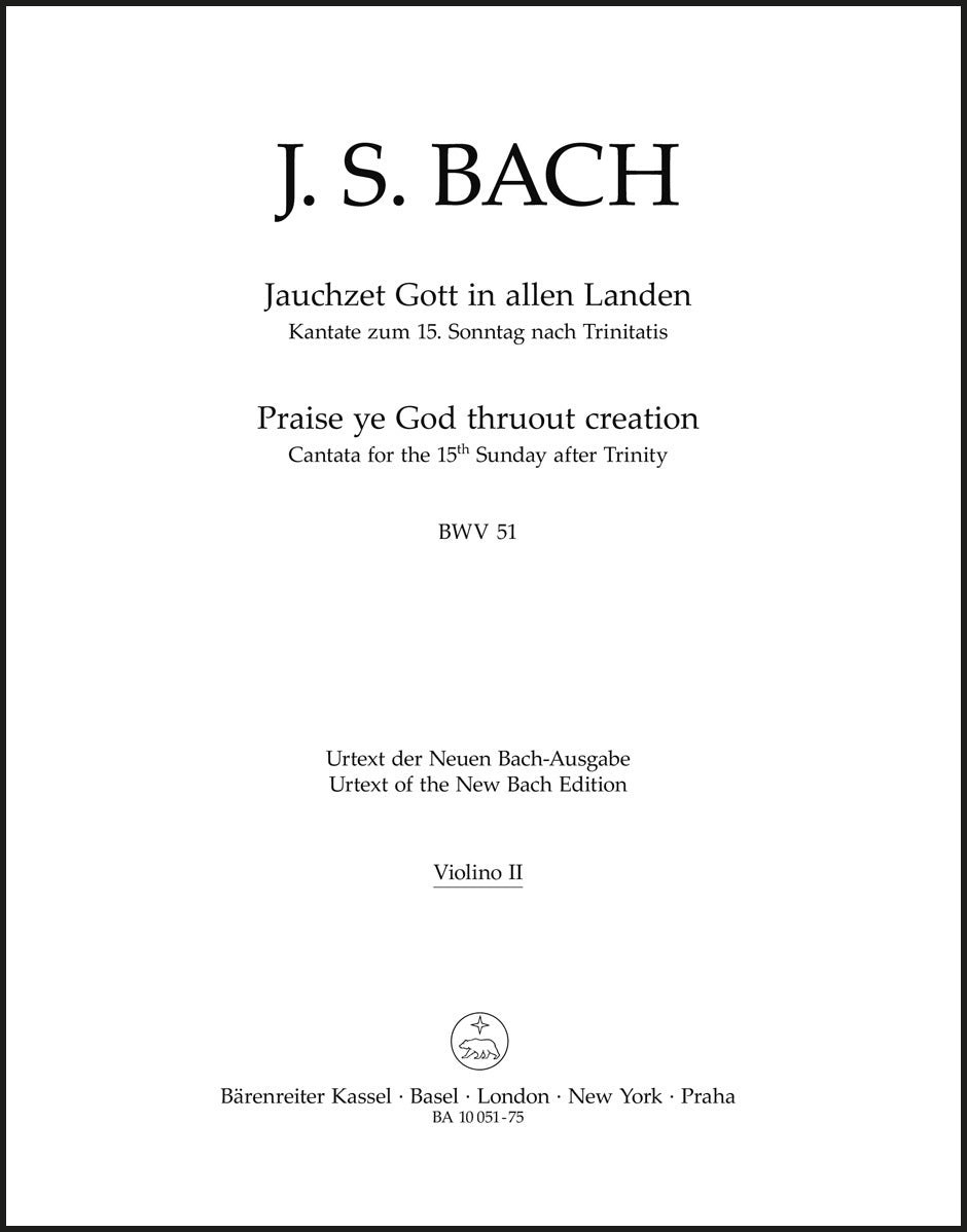 Bach: Jauchzet Gott in allen Landen, BWV 51