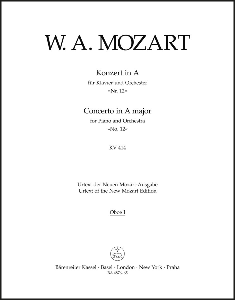 Mozart: Piano Concerto No. 12 in A Major, K. 414