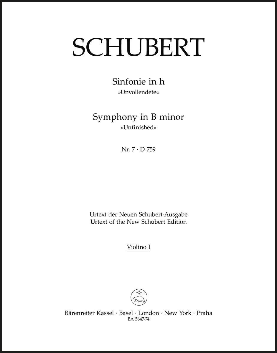 Schubert: Symphony No. 7 in B Minor, D 759 ("Unfinished")