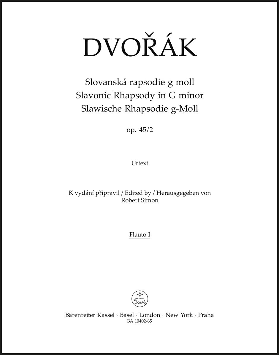 Dvořák: Slavonic Rhapsody in G Minor, B. 86, Op. 45, No. 2