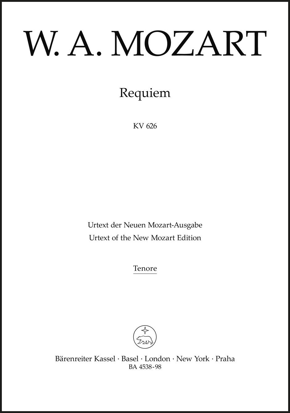 Mozart: Requiem, K. 626 (completed by Süssmayr)