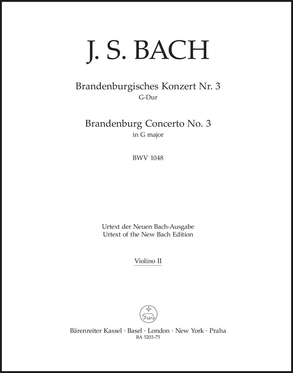 Bach: Brandenburg Concerto No. 3 in G Major, BWV 1048