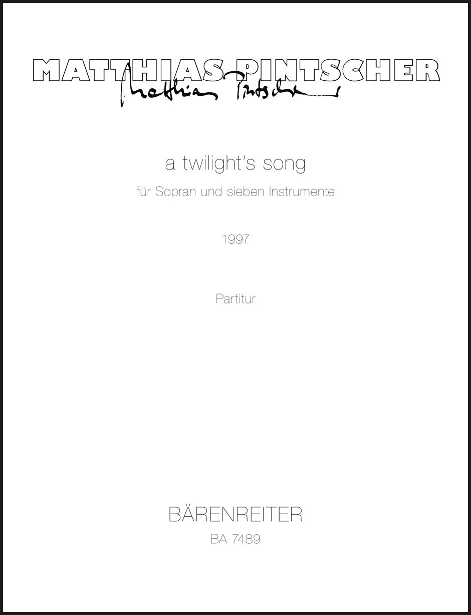 Pintscher: a twilight's song