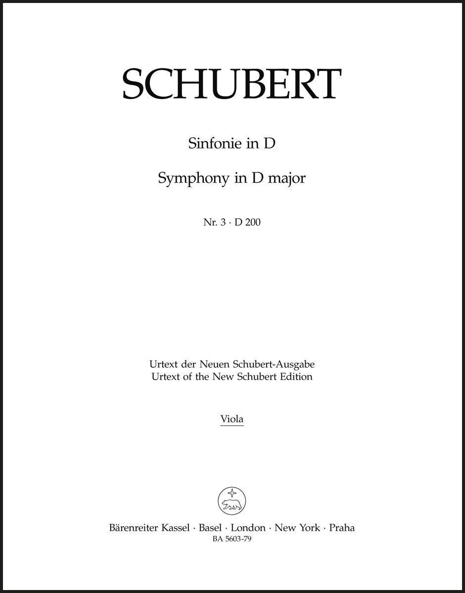 Schubert: Symphony No. 3 in D Major, D 200