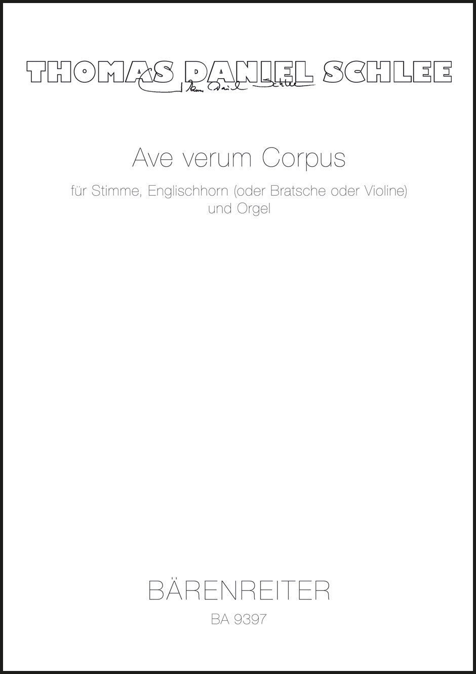 Schlee: Ave verum Corpus