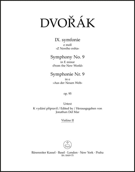 Dvořák: Symphony No. 9 in E Minor, Op. 95