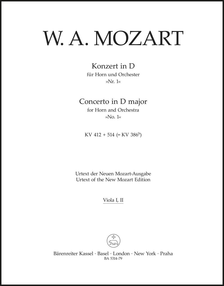 Mozart: Horn Concerto No. 1 in D Major, K. 412/514 (386b)