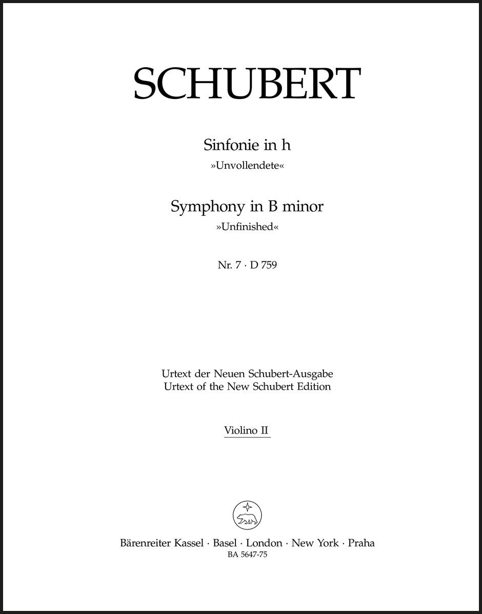 Schubert: Symphony No. 7 in B Minor, D 759 ("Unfinished")