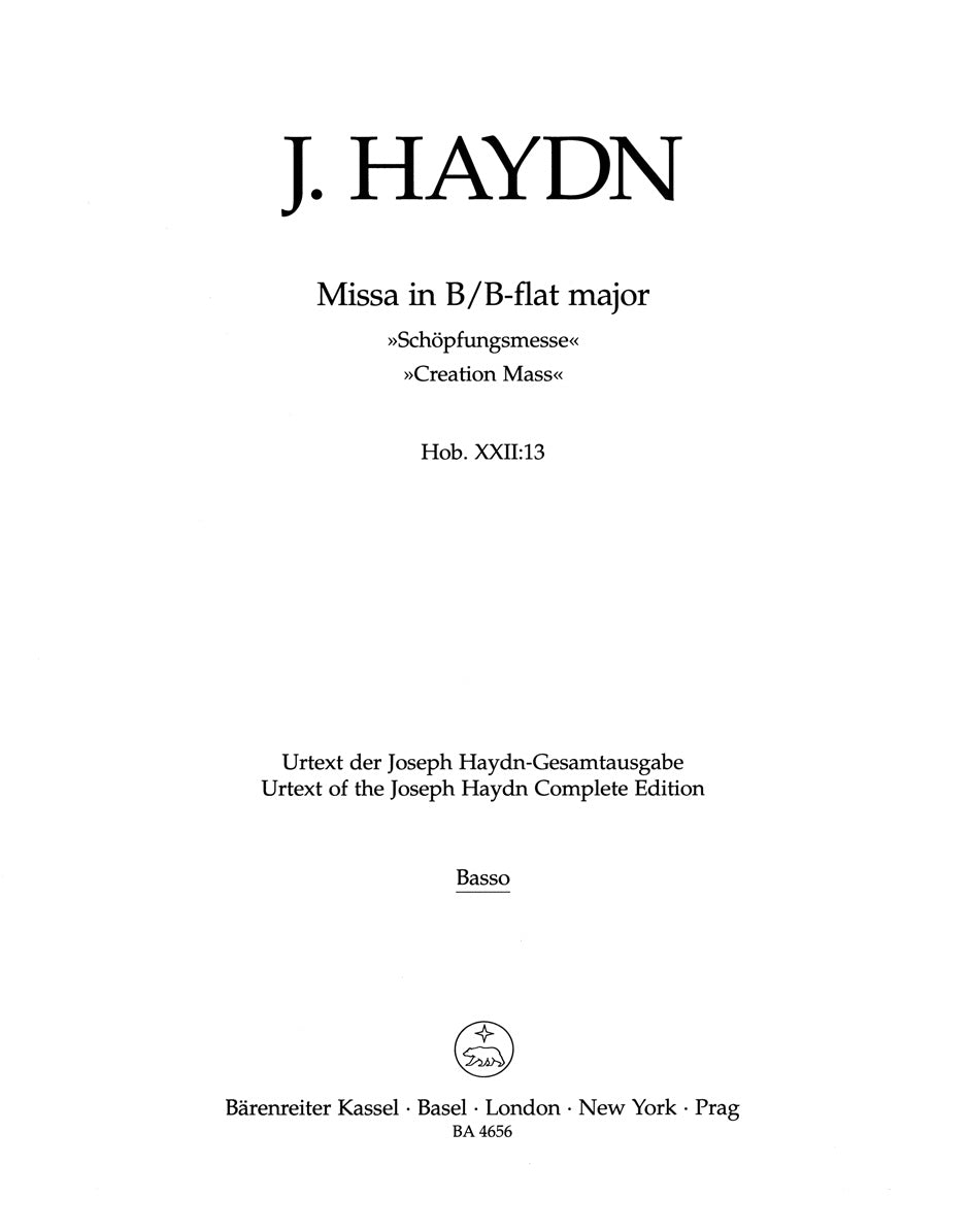 Haydn: Missa solemnis in B-flat Major, Hob. XXII:13