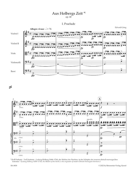 Grieg: From Holdberg's Time, Op. 40 (Version for String Orchestra)