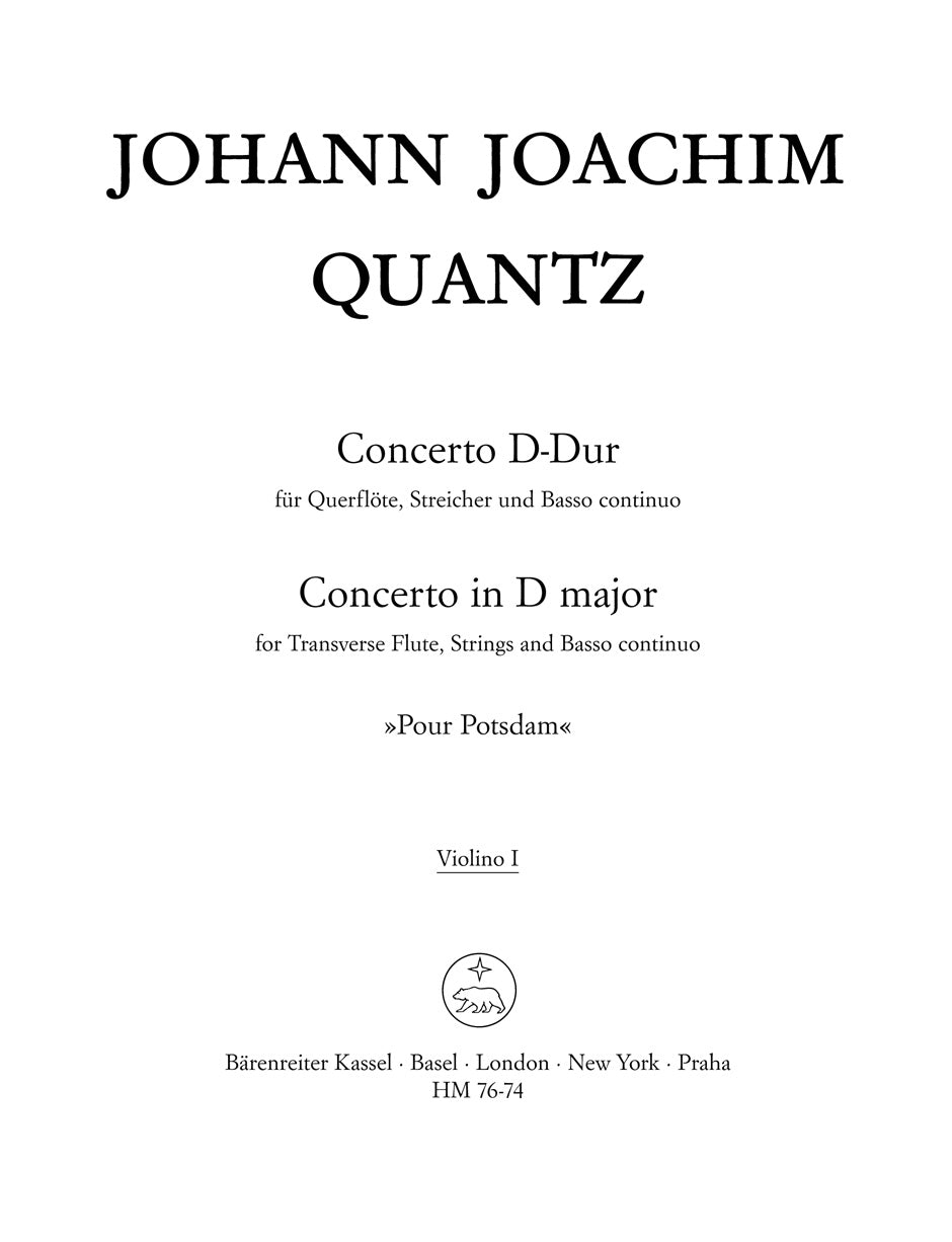 Quantz: Flute Concerto in D Major ("Pour Potsdam")