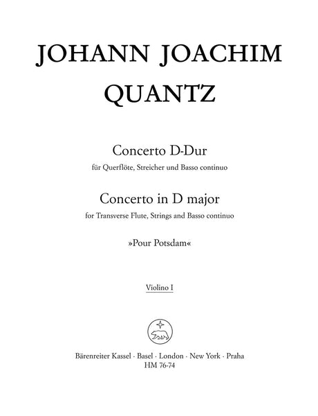 Quantz: Flute Concerto in D Major ("Pour Potsdam")