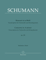 Schumann: Concerto in A Minor, Op. 129 (transc. for cello & string quartet)