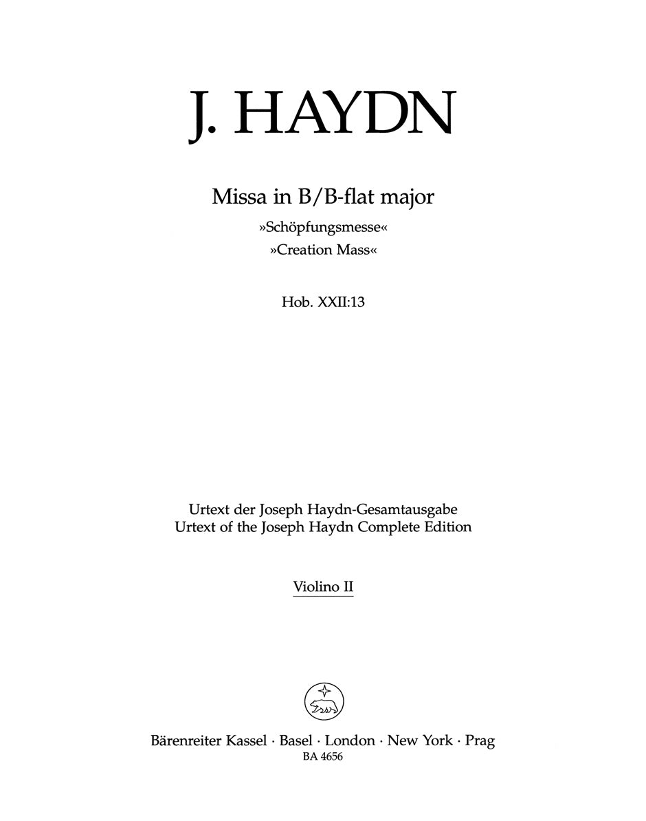 Haydn: Missa solemnis in B-flat Major, Hob. XXII:13