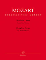 Mozart: Complete Songs for Medium Voice