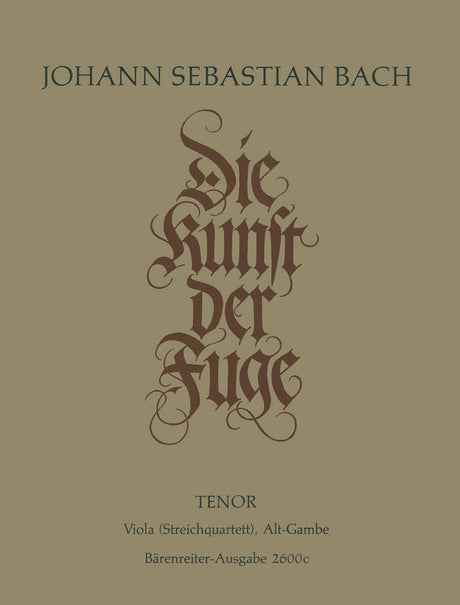 Bach: The Art of Fugue, BWV 1080 - string quartet version