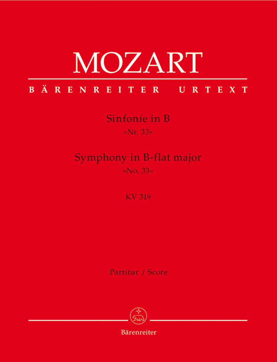 Mozart: Symphony No. 33 in B-flat Major, K. 319