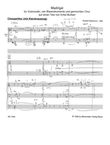 Kelterborn: Madrigal for Cello, 4 Wind Instruments and Mixed Choir