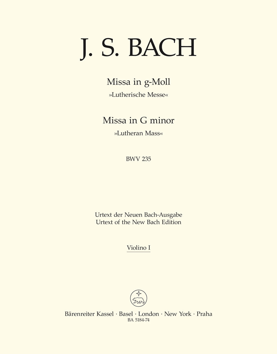 Bach: Mass in G Minor, BWV 235