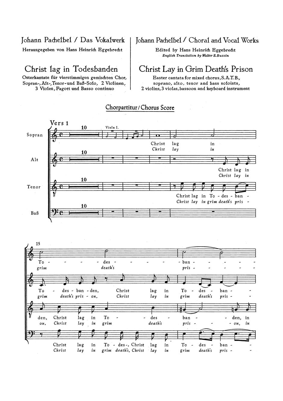 Pachelbel: Christ lay in grim death's prison