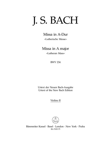 Bach: Missa in A Major, BWV 234