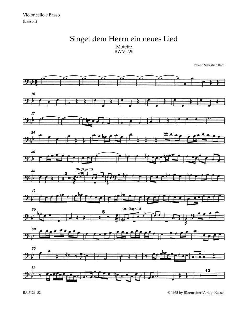 Bach: Singet dem Herrn ein neues Lied, BWV 225