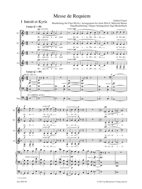 Fauré: Messe de Requiem, Op. 48 (arr. for female choir)