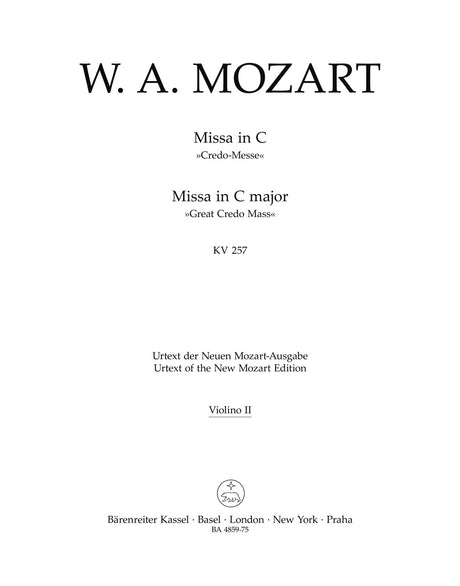 Mozart: Missa in C Major, K. 257