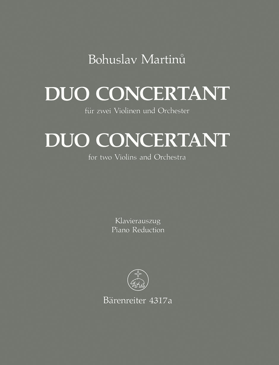 Martinů: Duo Concertant for 2 Violins and Orchestra