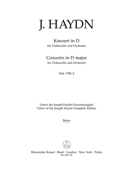 Haydn: Cello Concerto in D Major, Hob. VIIb:2