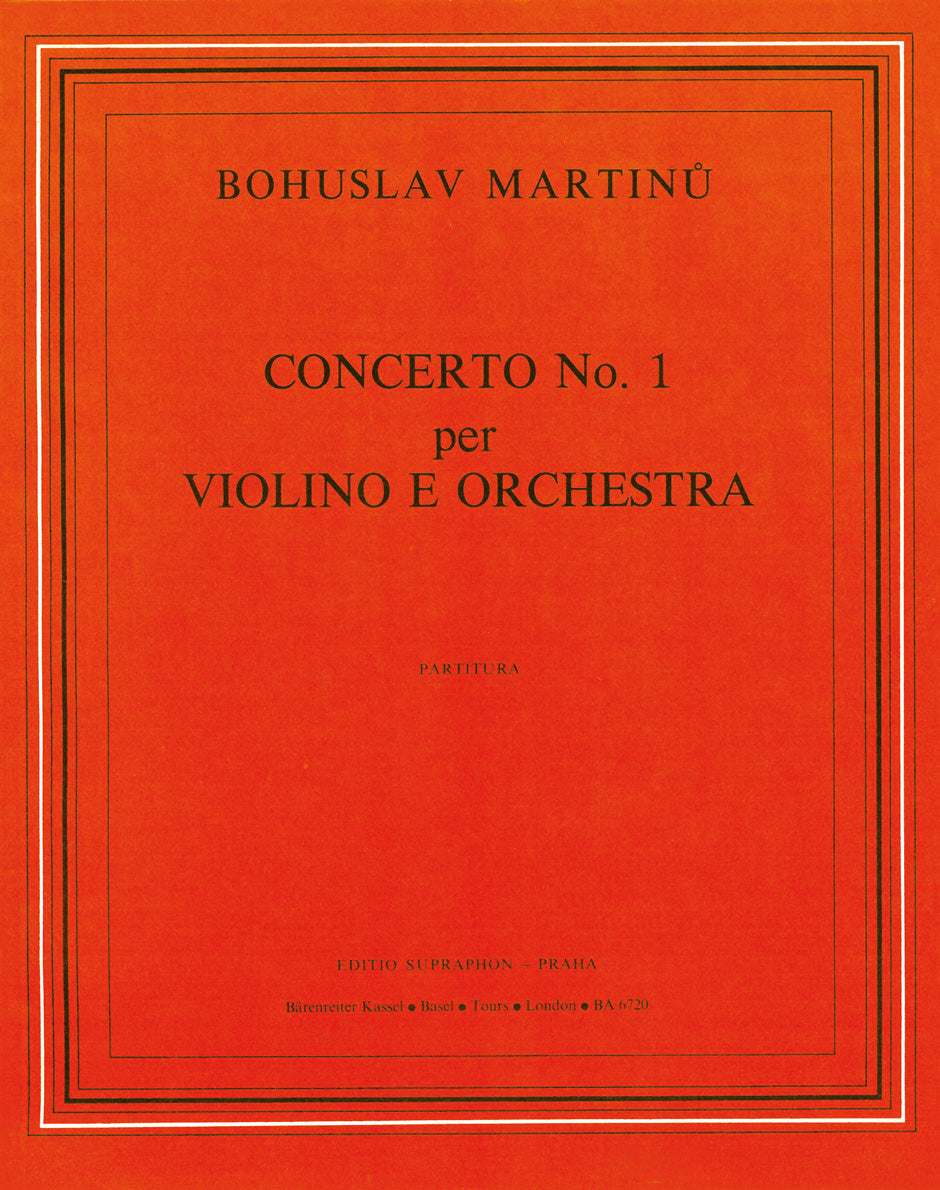 Martinů: Violin Concerto No. 1, H 226