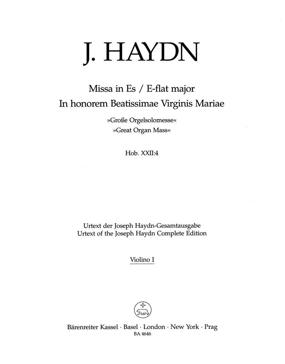 Haydn: Missa in honorem BVM in E-flat Major, Hob. XXII:4