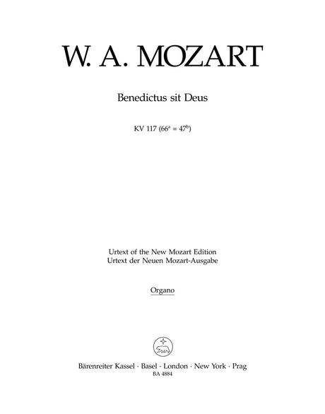 Mozart: Benedictus sit Deus, K. 117 (66a=47b)