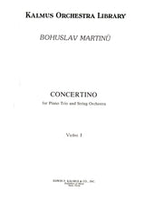 Martinů: Concertino for Piano Trio and Strings, H. 232